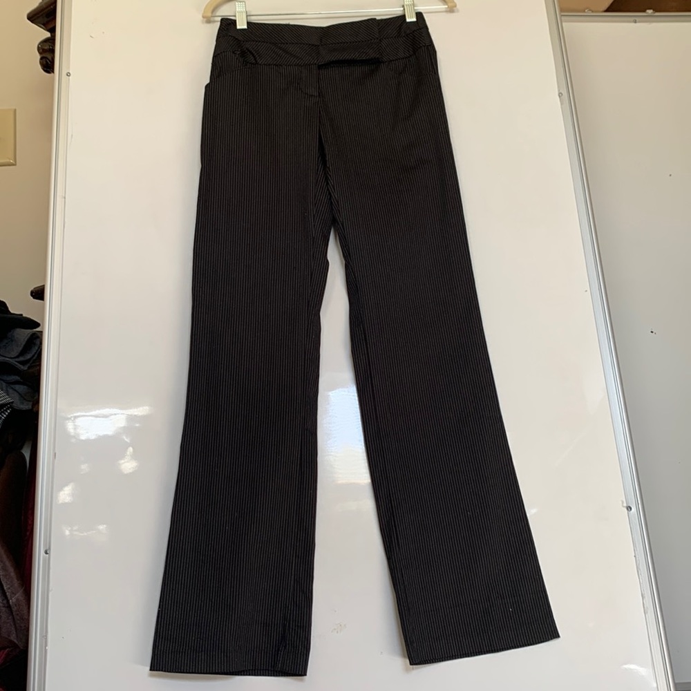 MyMichelle black striped work pants